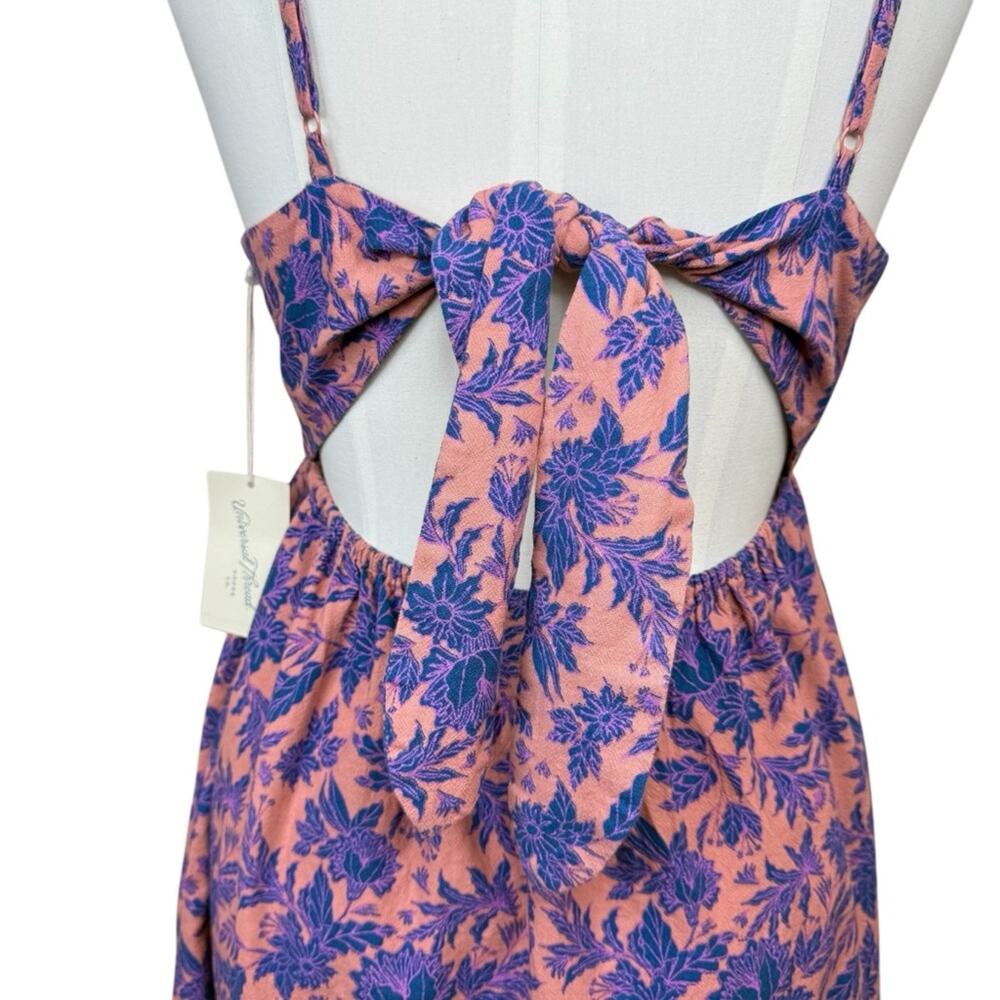 NWT Universal Thread Womens Sz M Sleeveless Floral Back Tie Midi Dress Vacation - Picture 10 of 16